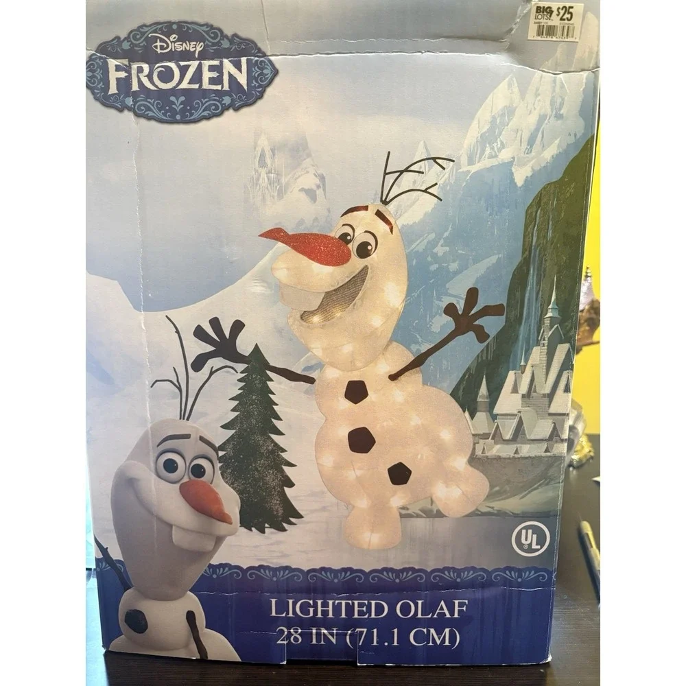 Disney Frozen Lighted Olaf 28 Inch New In Box Tested Works